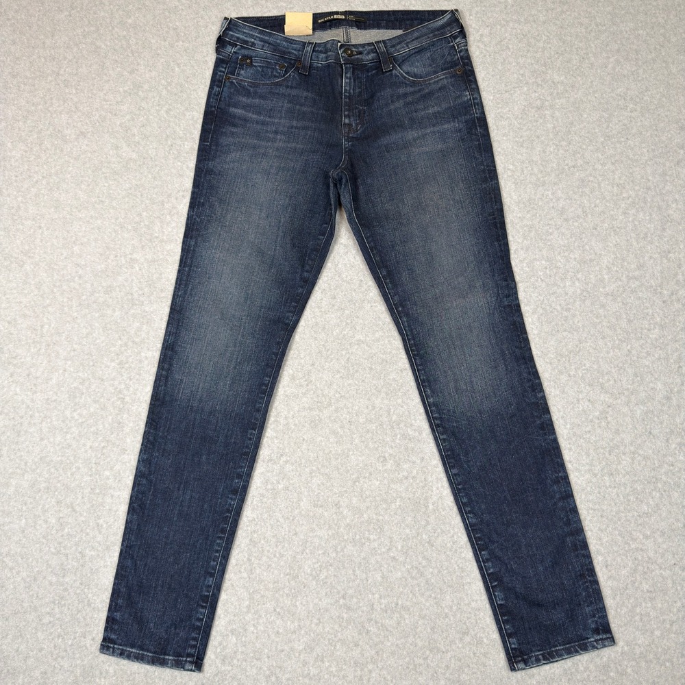 NWT BIG STAR 1974 ALEX Skinny Mid Rise Dark Wash Jeans Stretch Denim Women 30